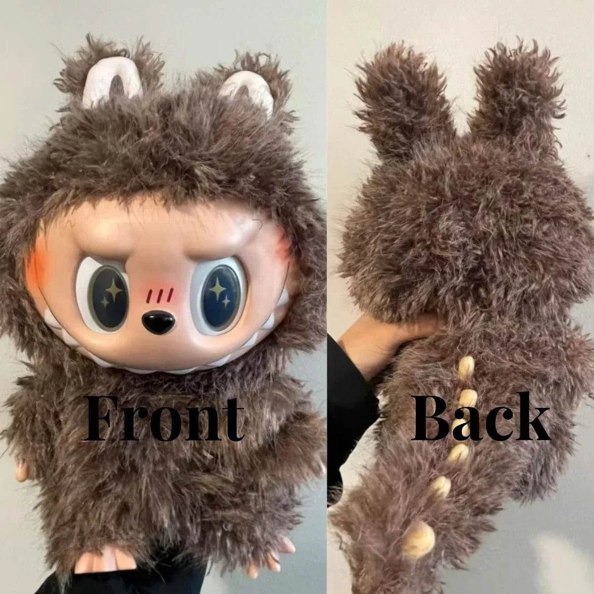 marron réplique monstre labubu 38cm