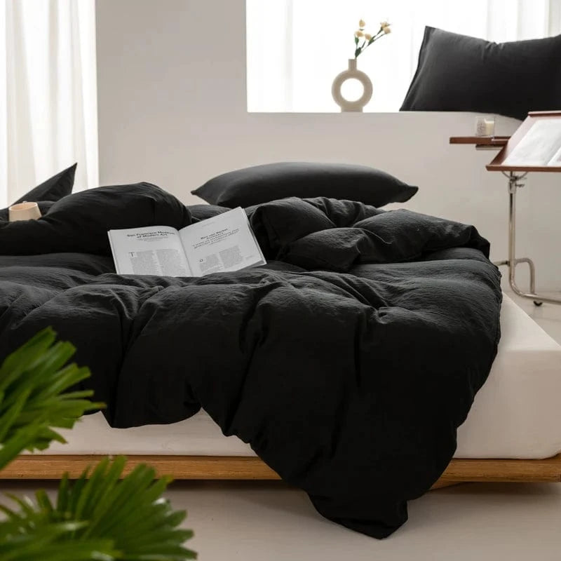 noir / 135x200cm 1PC housses de couettes 100 pour 100 coton