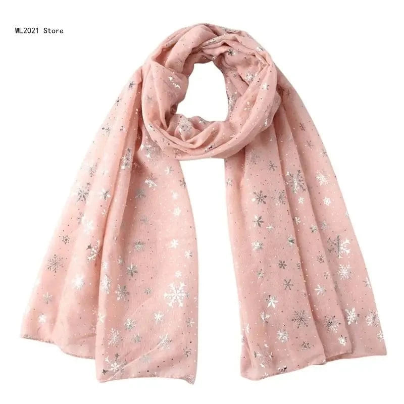 rose foulard flocon