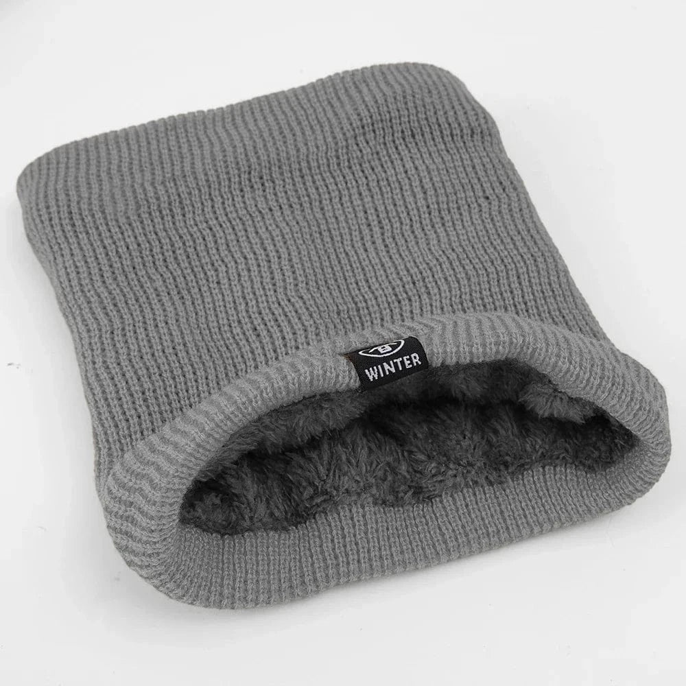 Smoky gray / One Size cache cou en laine