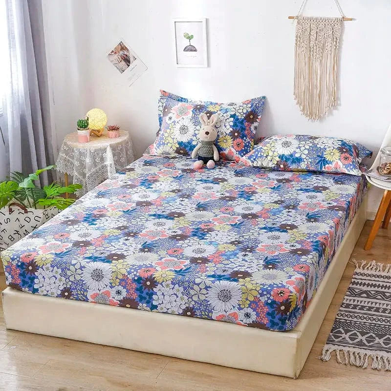 Style1 / 2 oreillers 48x74cm drap housse avec 2 taies d'oreiller