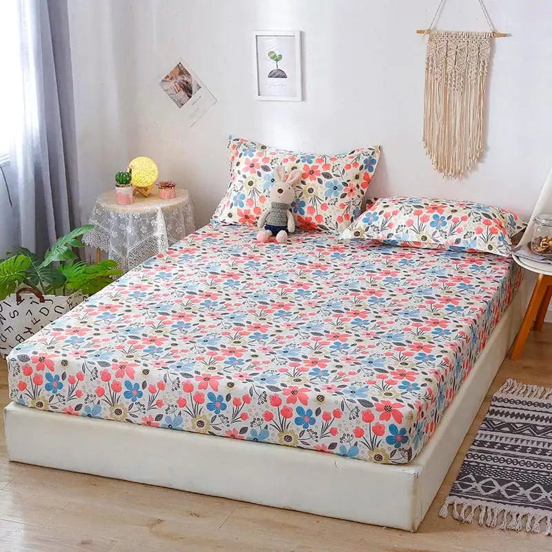 Style14 / 200x220x25cm drap housse avec 2 taies d'oreiller
