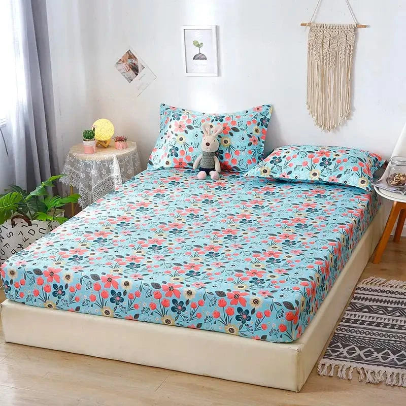 Style22 / 200x220x25cm drap housse avec 2 taies d'oreiller