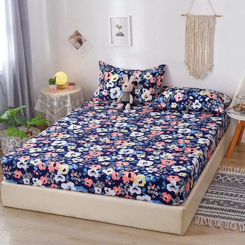 Style4 / 120x200x25cm drap housse avec 2 taies d'oreiller