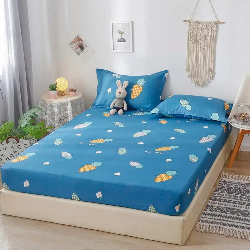Style6 / 200x220x25cm drap housse avec 2 taies d'oreiller
