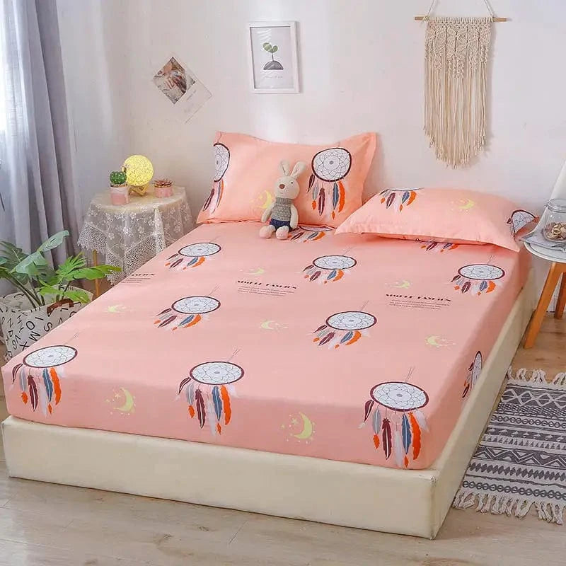 Style8 / 200x220x25cm drap housse avec 2 taies d'oreiller