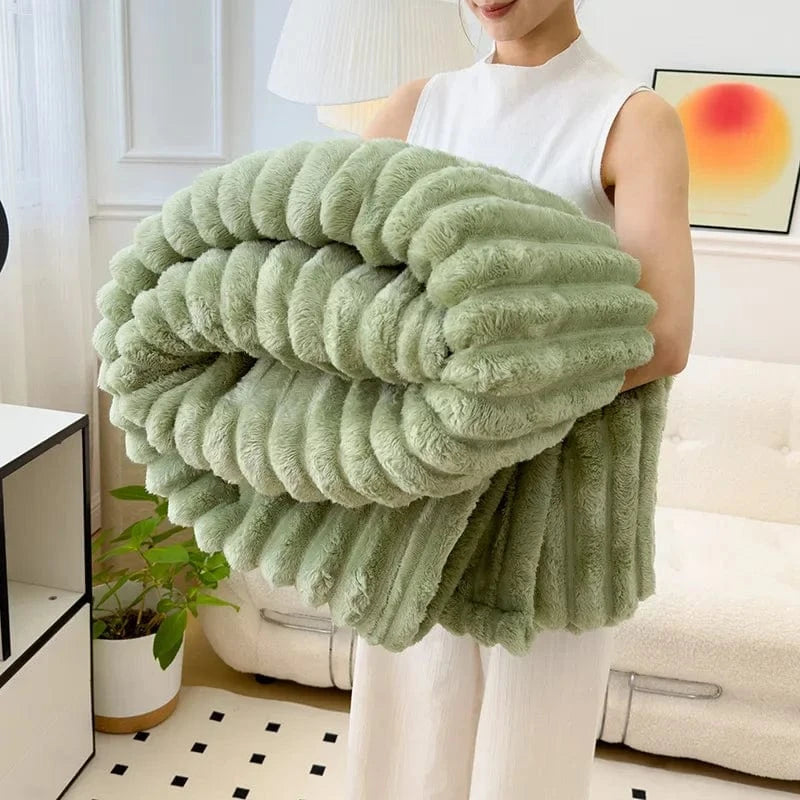 vert / 70x100cm plaid"lapin"
