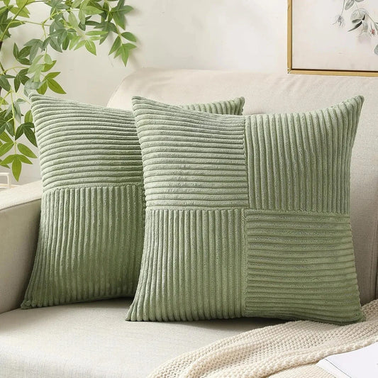 vert clair / 450mm*450mm housse de coussin velours ( 2 pièces)