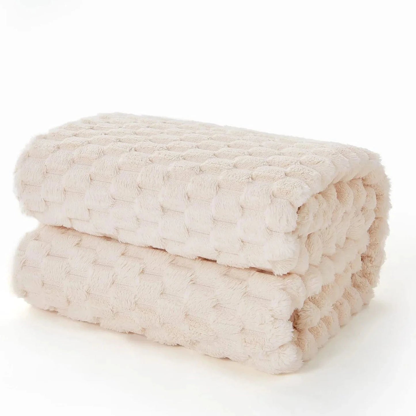 White / 100x150cm plaid blanc