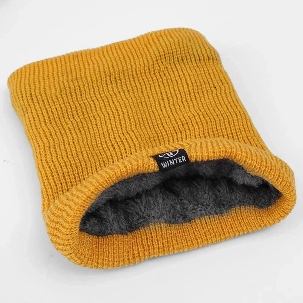Yellow / One Size cache cou en laine
