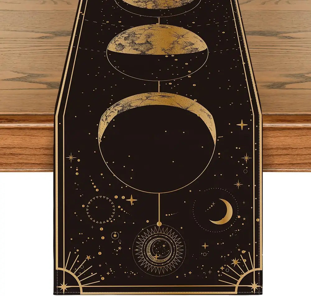 01 / 200x33cm 78.7x13inch chemin de table lune magique