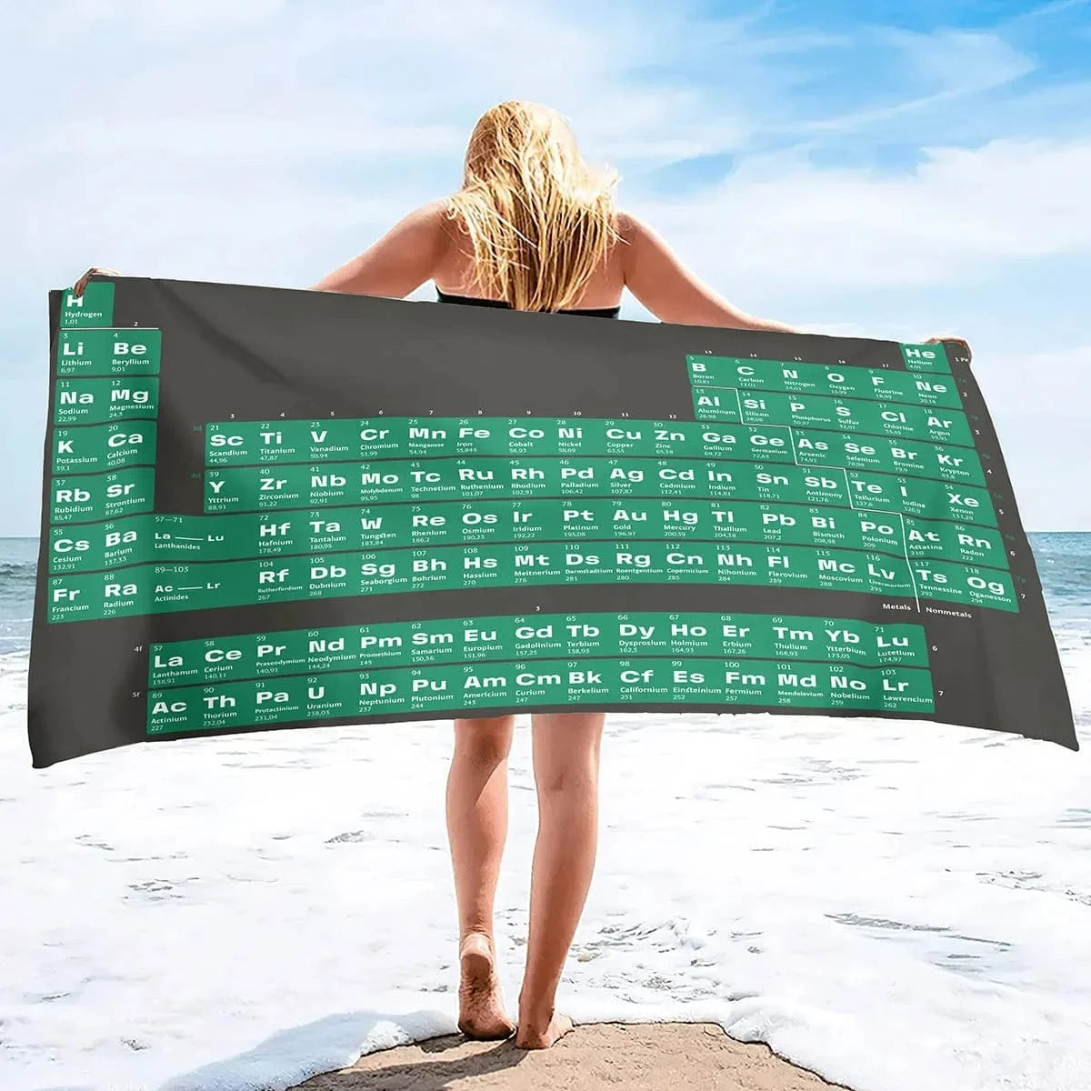 10 / H80xW160cm serviette de plage chimie