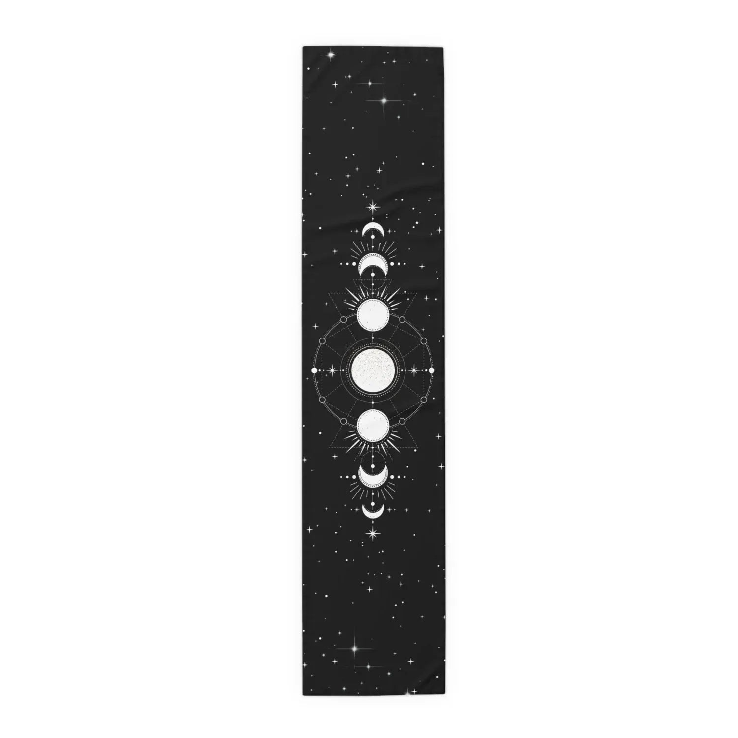 1009-ZQ / 180x33cm chemin de table noir celeste