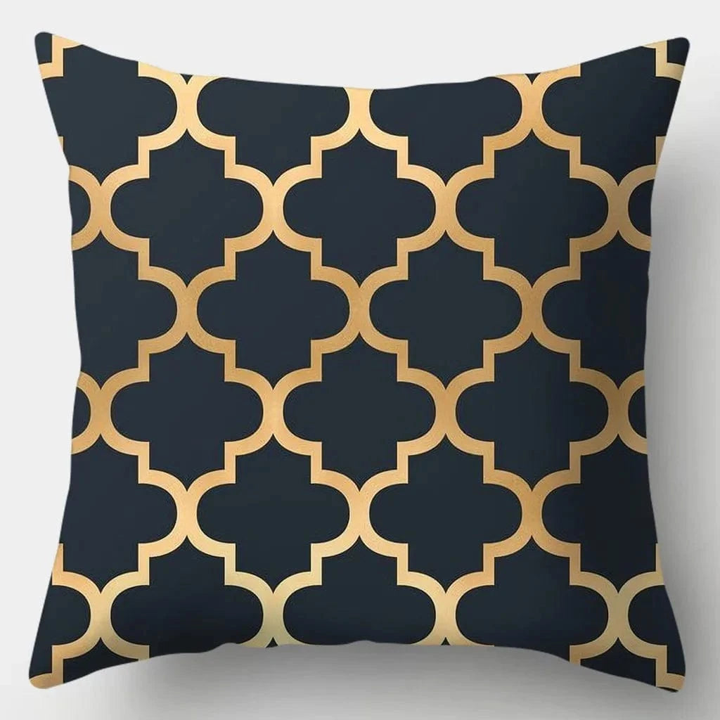 11 / 60x60cm housse de coussin "noir et or"
