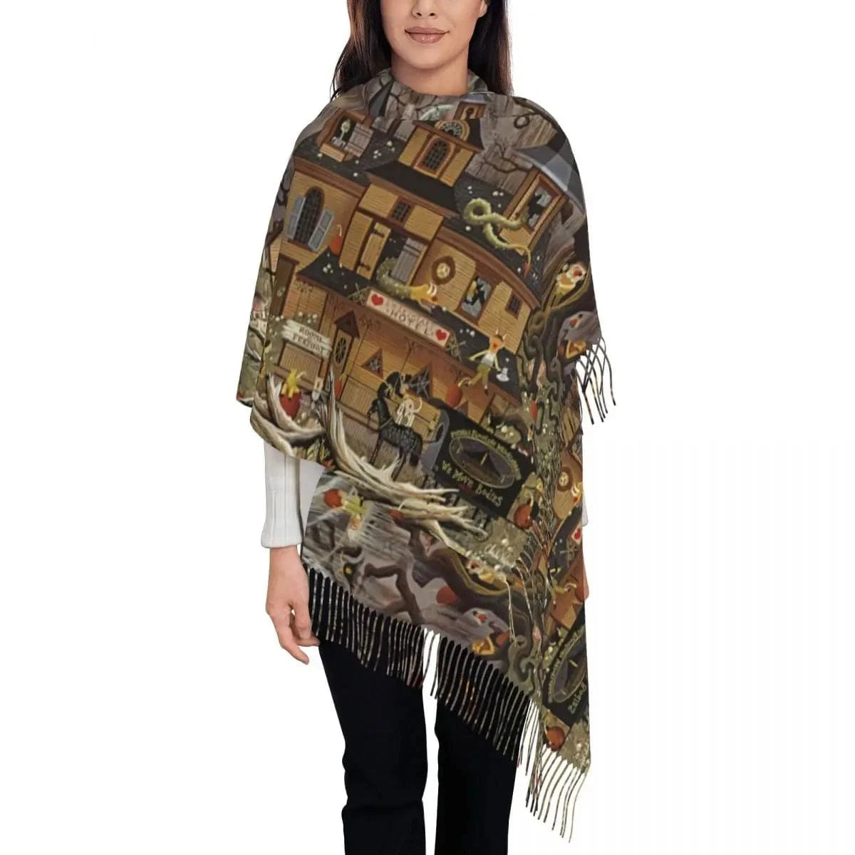 11 / 72x197cm écharpe halloween