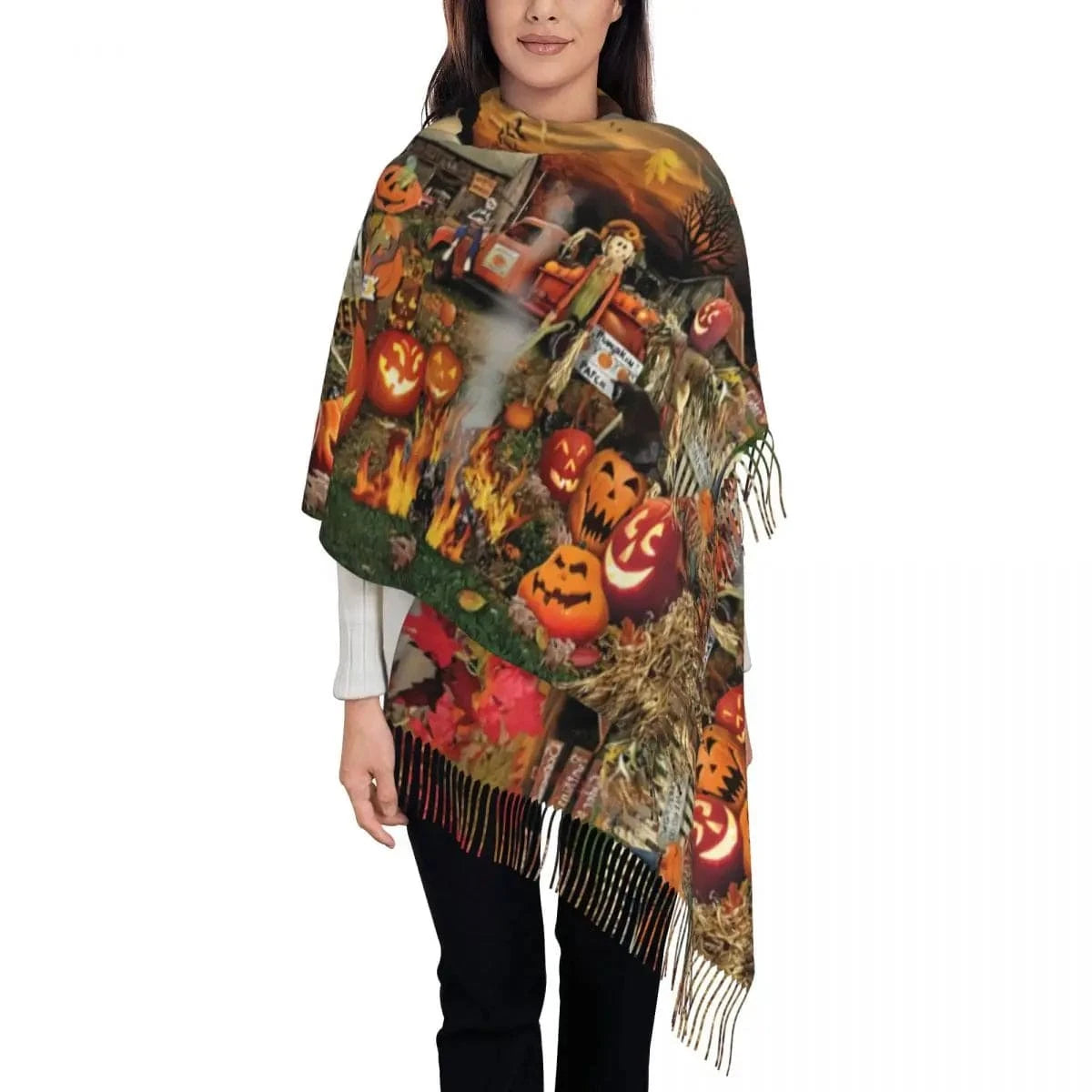 13 / 72x197cm écharpe halloween