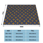 150x125cm plaid fleur de lys