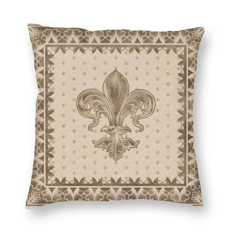 16 / 60x60cm housse de coussin fleur de lys