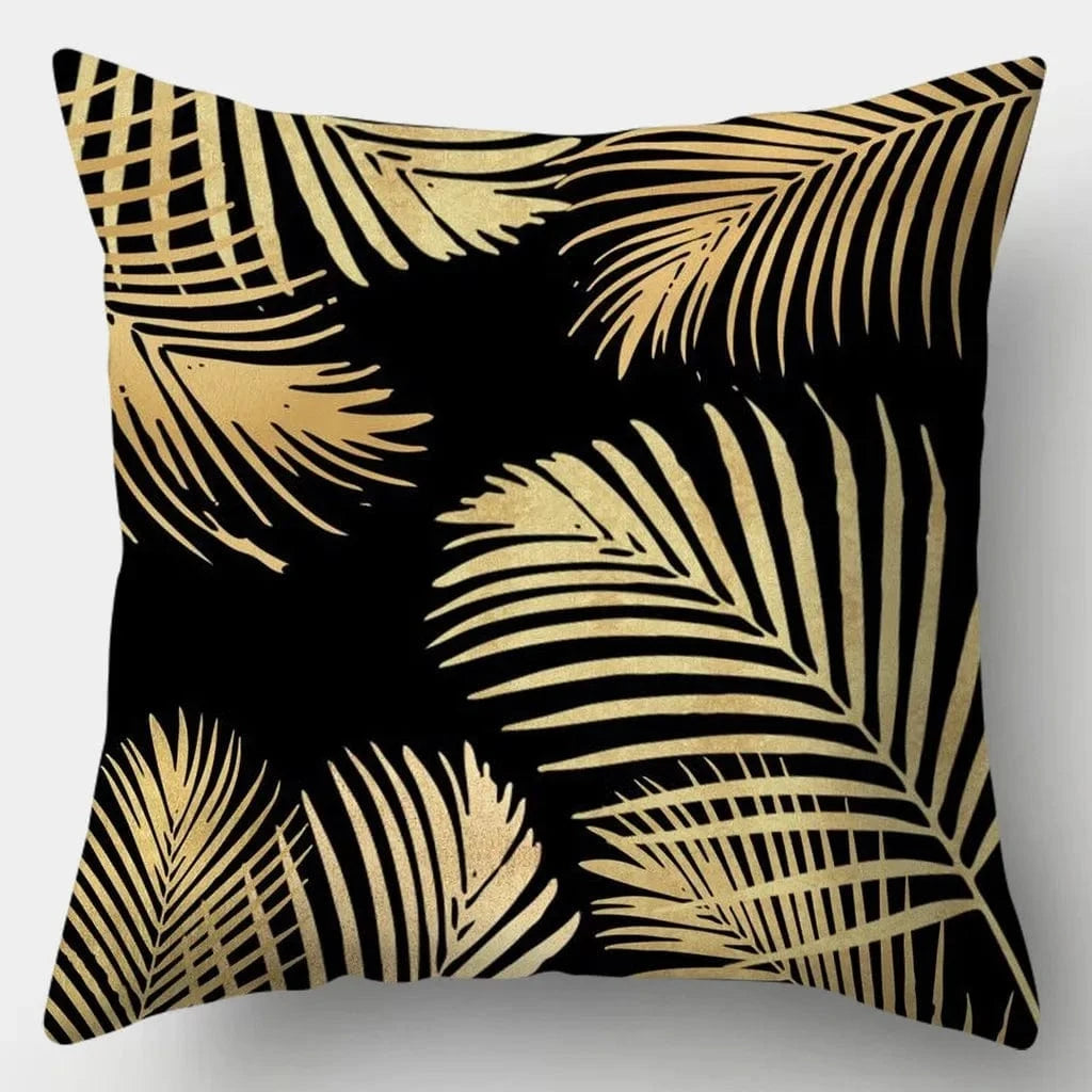 16 / 60x60cm housse de coussin "noir et or"