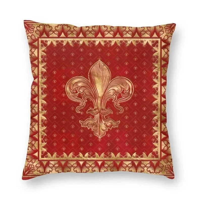 17 / 60x60cm housse de coussin fleur de lys