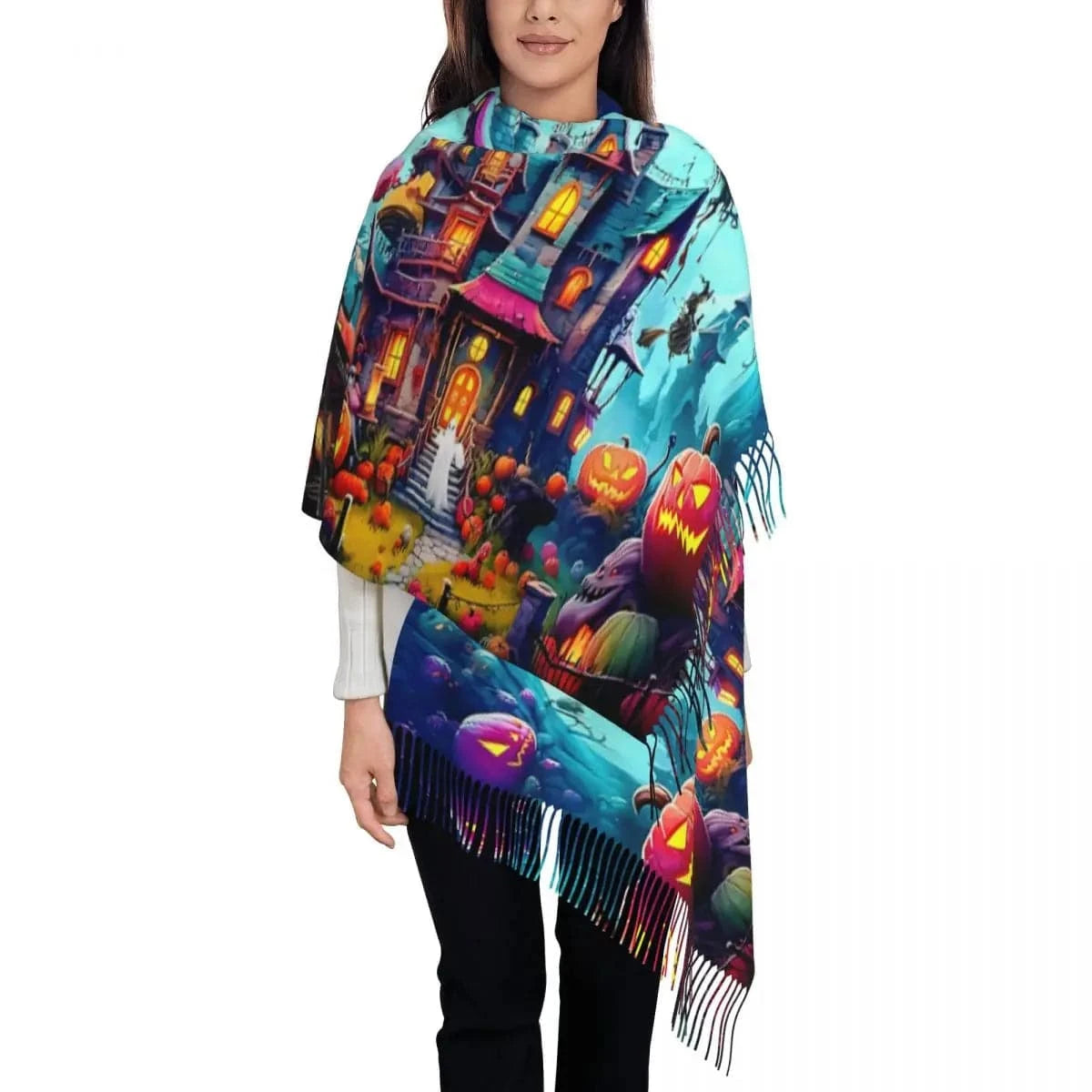 18 / 72x197cm écharpe halloween