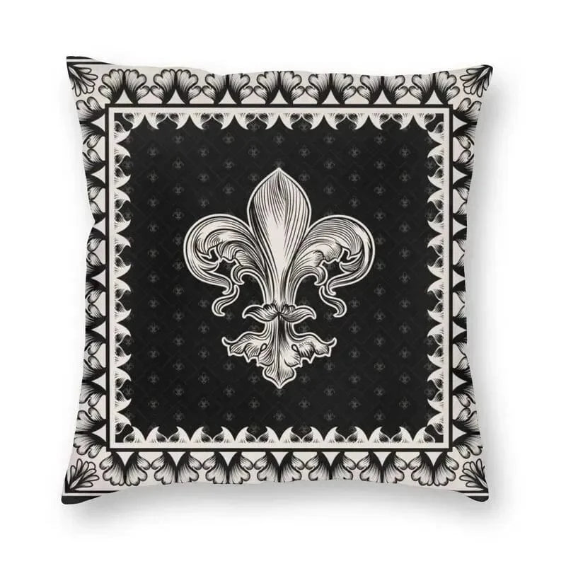 19 / 60x60cm housse de coussin fleur de lys