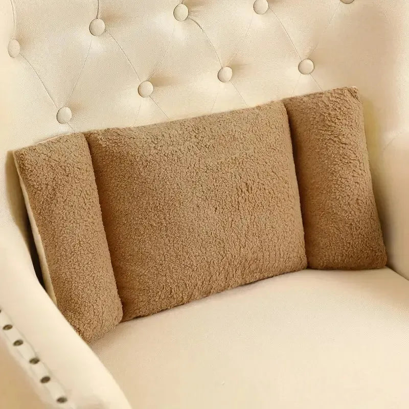 1pcs beige Oreiller Lombaire 3 Segments