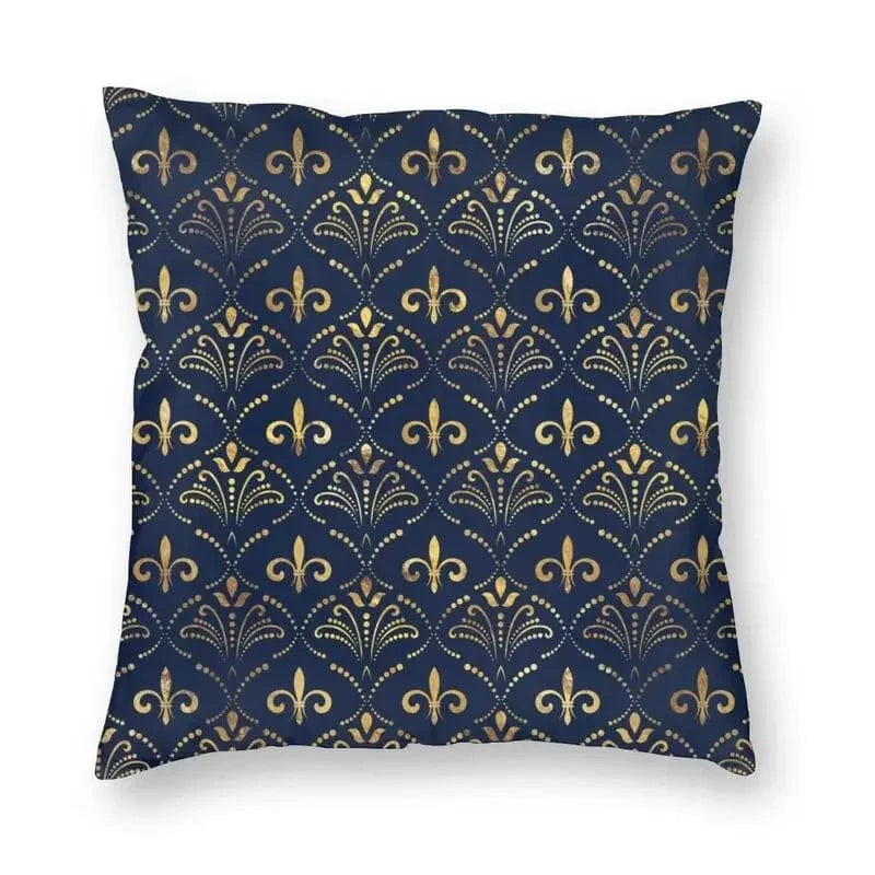 2 / 60x60cm housse de coussin fleur de lys