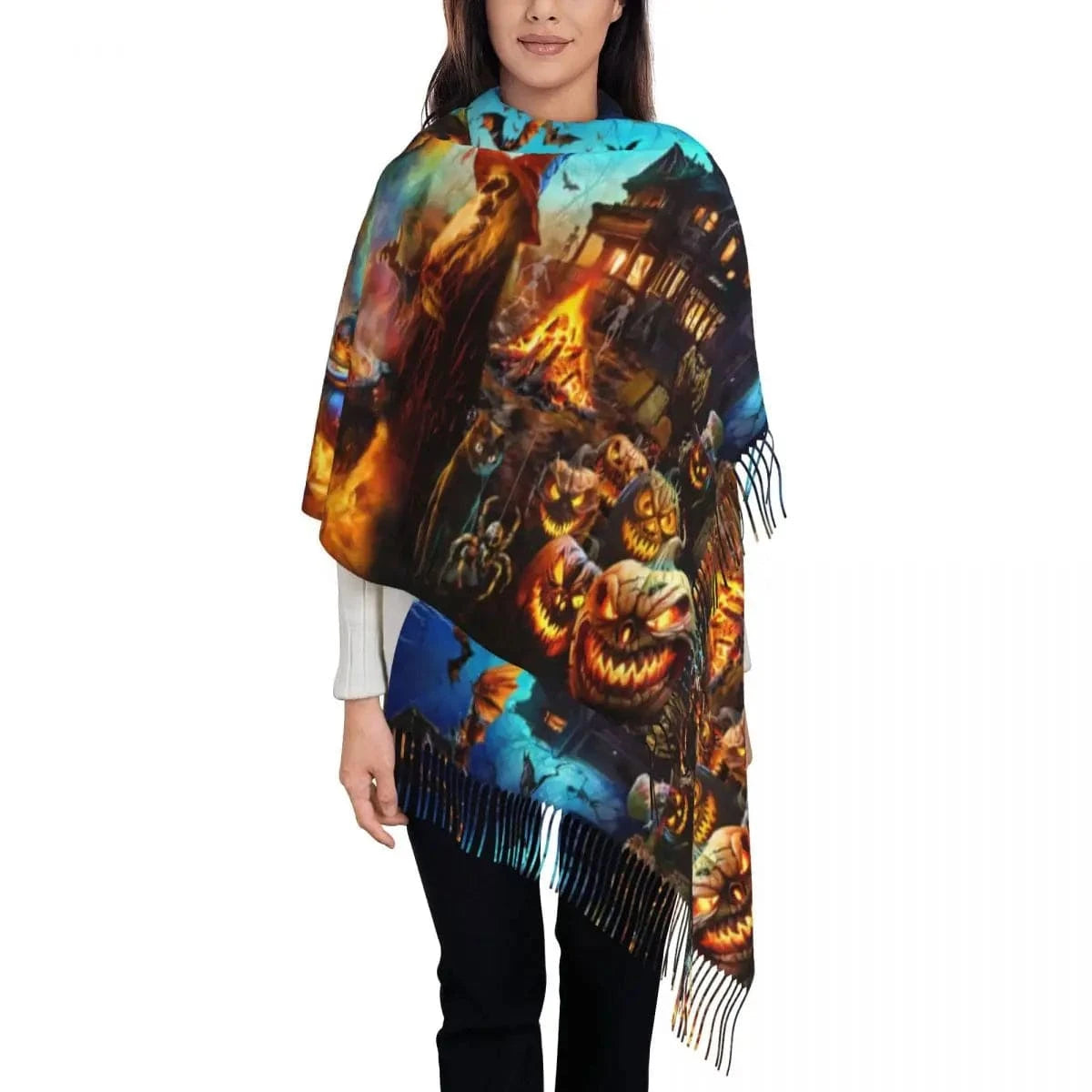 21 / 72x197cm écharpe halloween