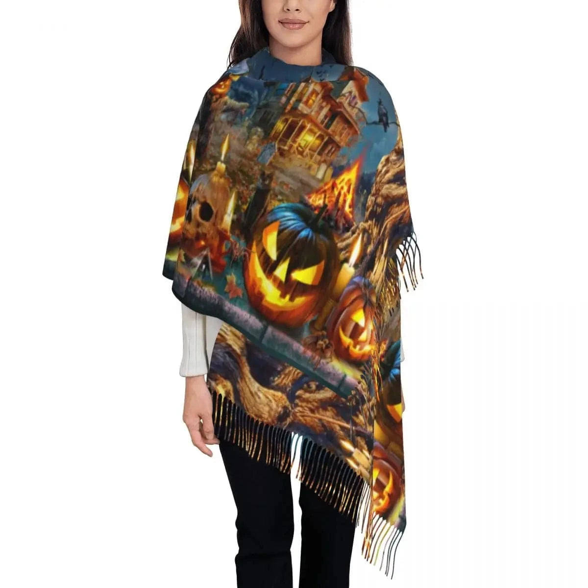 22 / 72x197cm écharpe halloween