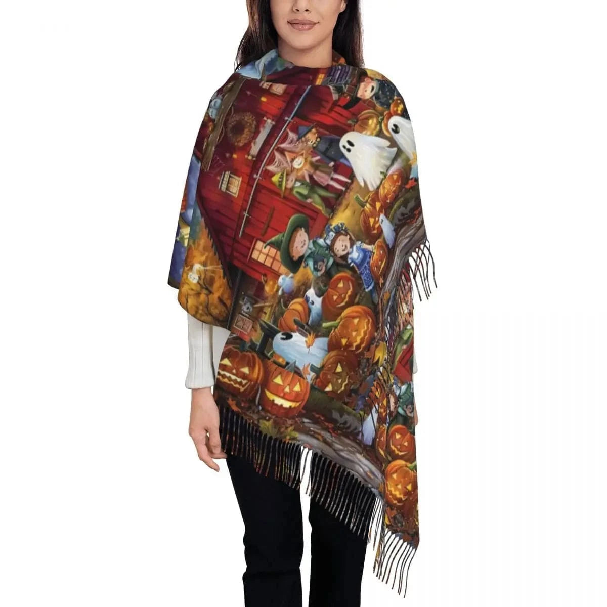 3 / 72x197cm écharpe halloween