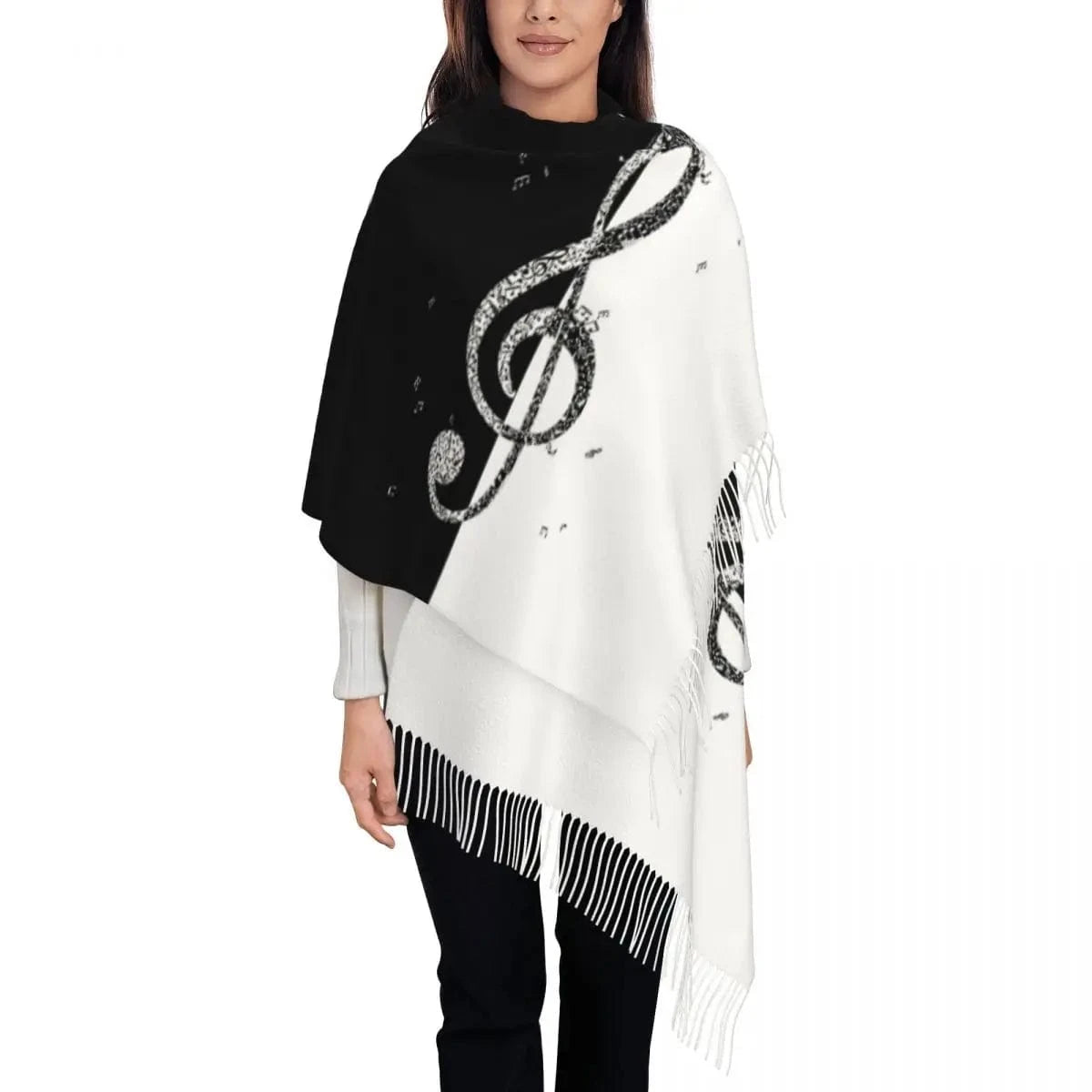 3 / 72x197cm écharpe note de musique