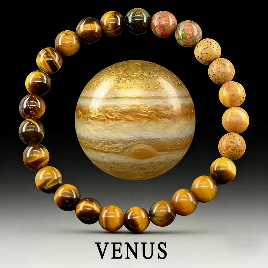 3 Venus / 21cm(8.27inch) / 8 mm Beads bracelets planetes