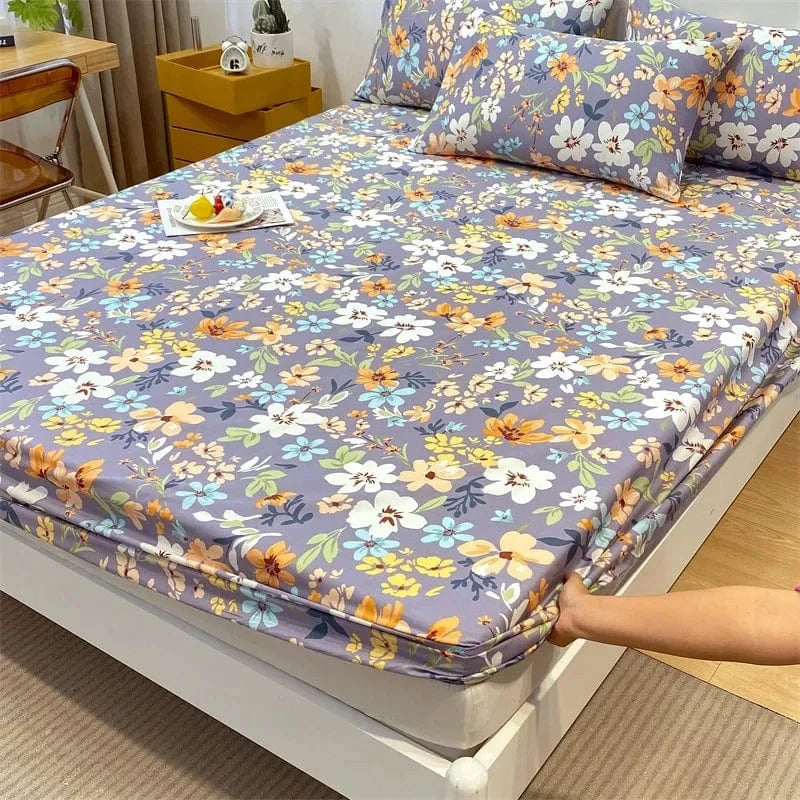 33 / 150x200cm  1 pièce Drap housse 100% coton imprimé  150X200