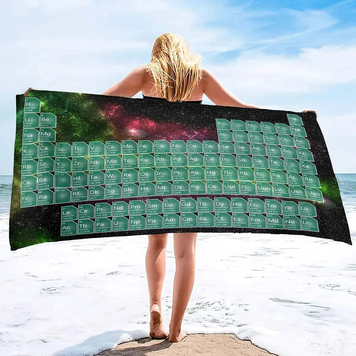 4 / H80xW160cm serviette de plage chimie