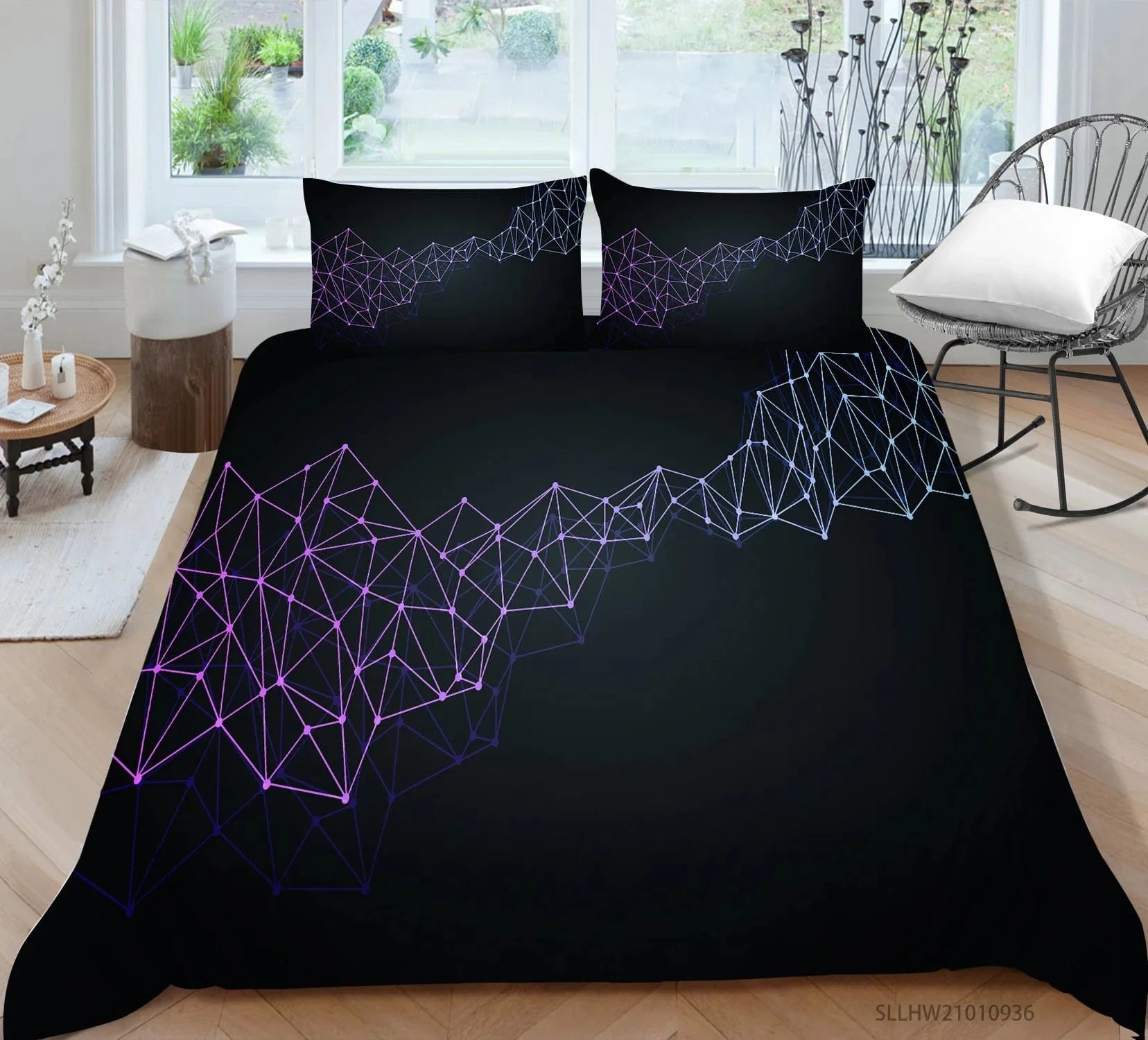 5 / EU Double 200x200cm parure de lit 3 pièces