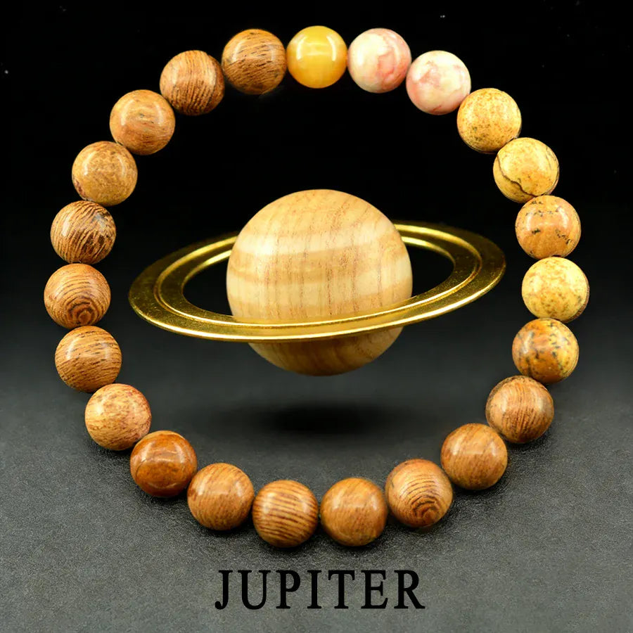 7 Jupiter / 19cm(7.48inch) / 8 mm Beads bracelets planetes