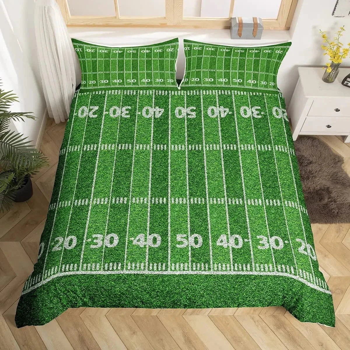 8 / 200x200cm 3pcs parure de lit football