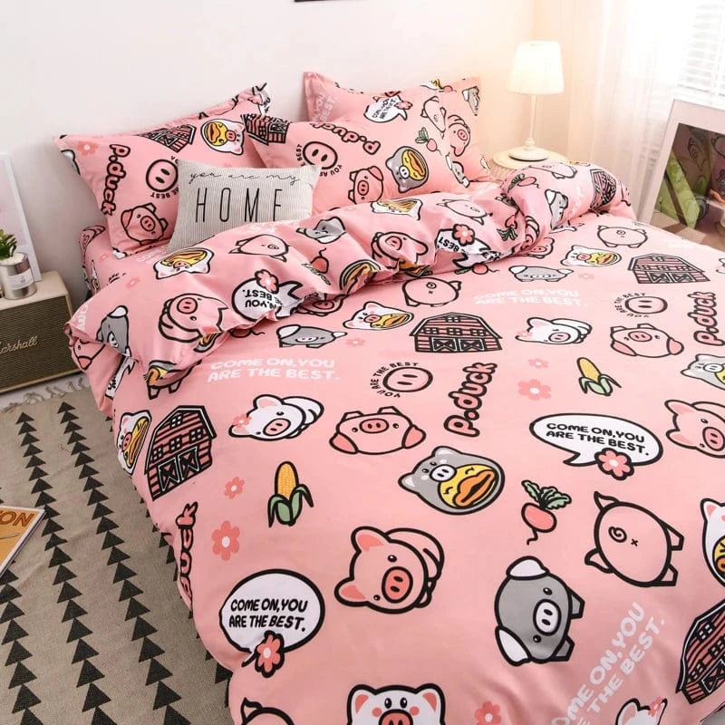 8 / 200X230cm parure de lit 4 pièces