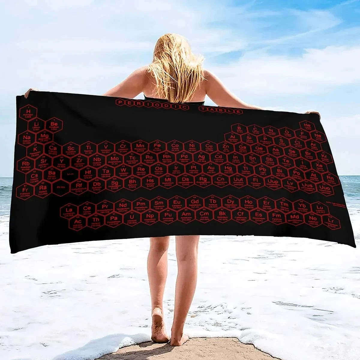 8 / H80xW160cm serviette de plage chimie