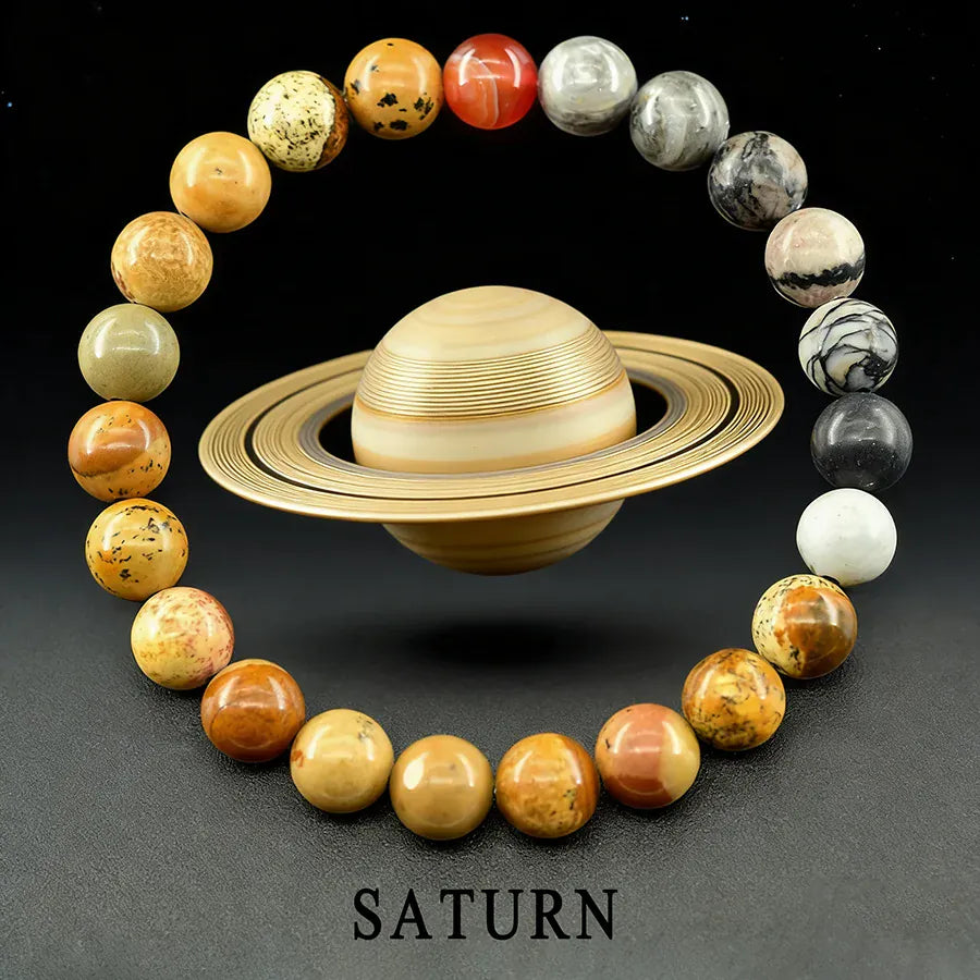 8 Saturn / 21cm(8.27inch) / 8 mm Beads bracelets planetes