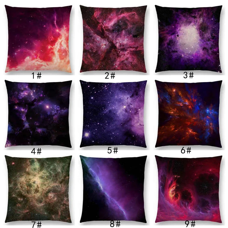 housse de coussin galaxie