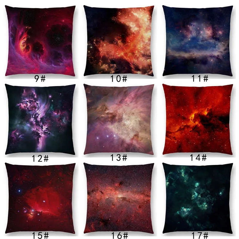 housse de coussin galaxie