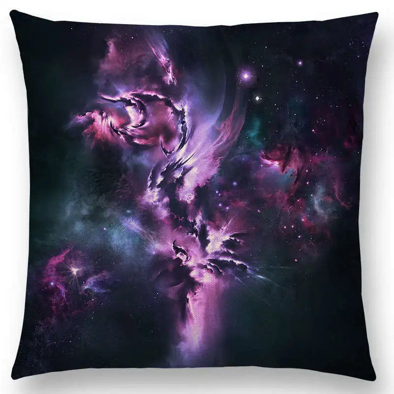 housse de coussin galaxie