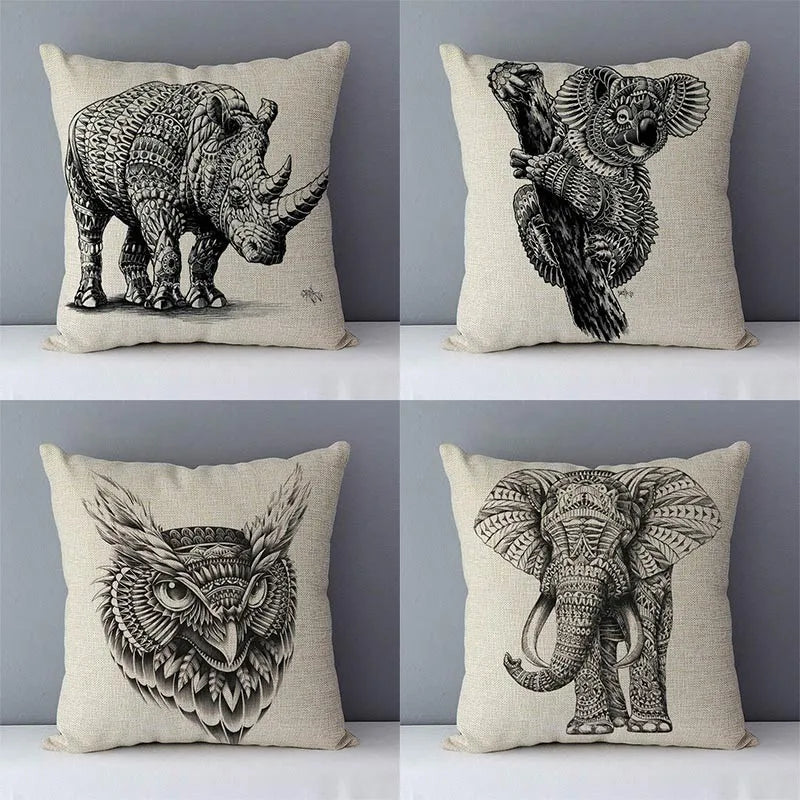 housse de coussin animaux