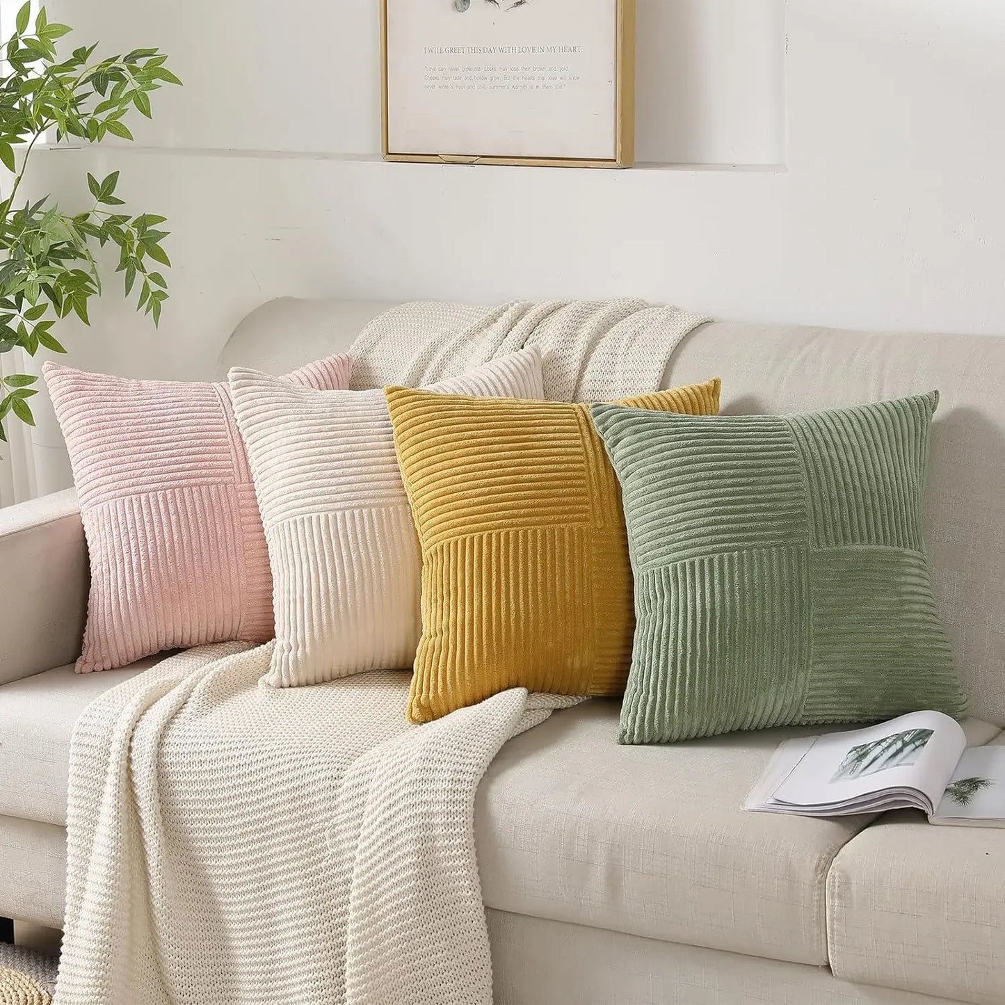 housse de coussin velours ( 2 pièces)