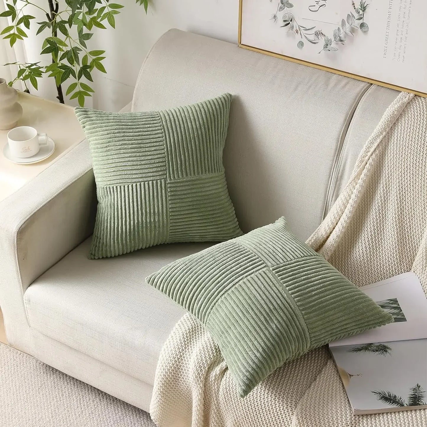 housse de coussin velours ( 2 pièces)