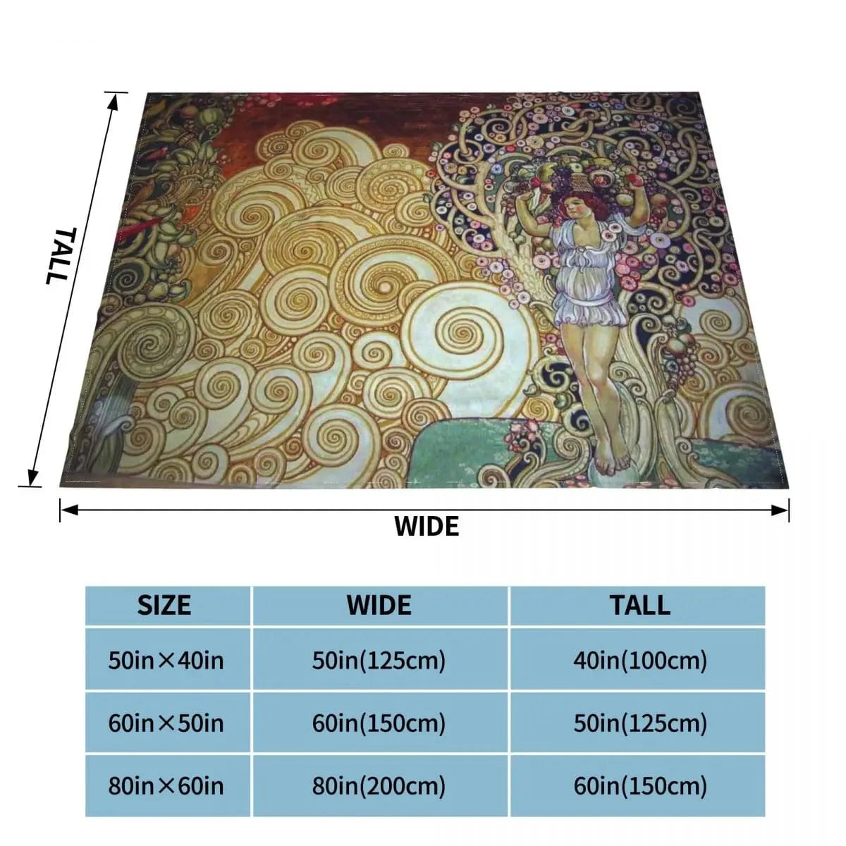 as the picture shows 1 / 125x100cm plaid KLIMT
