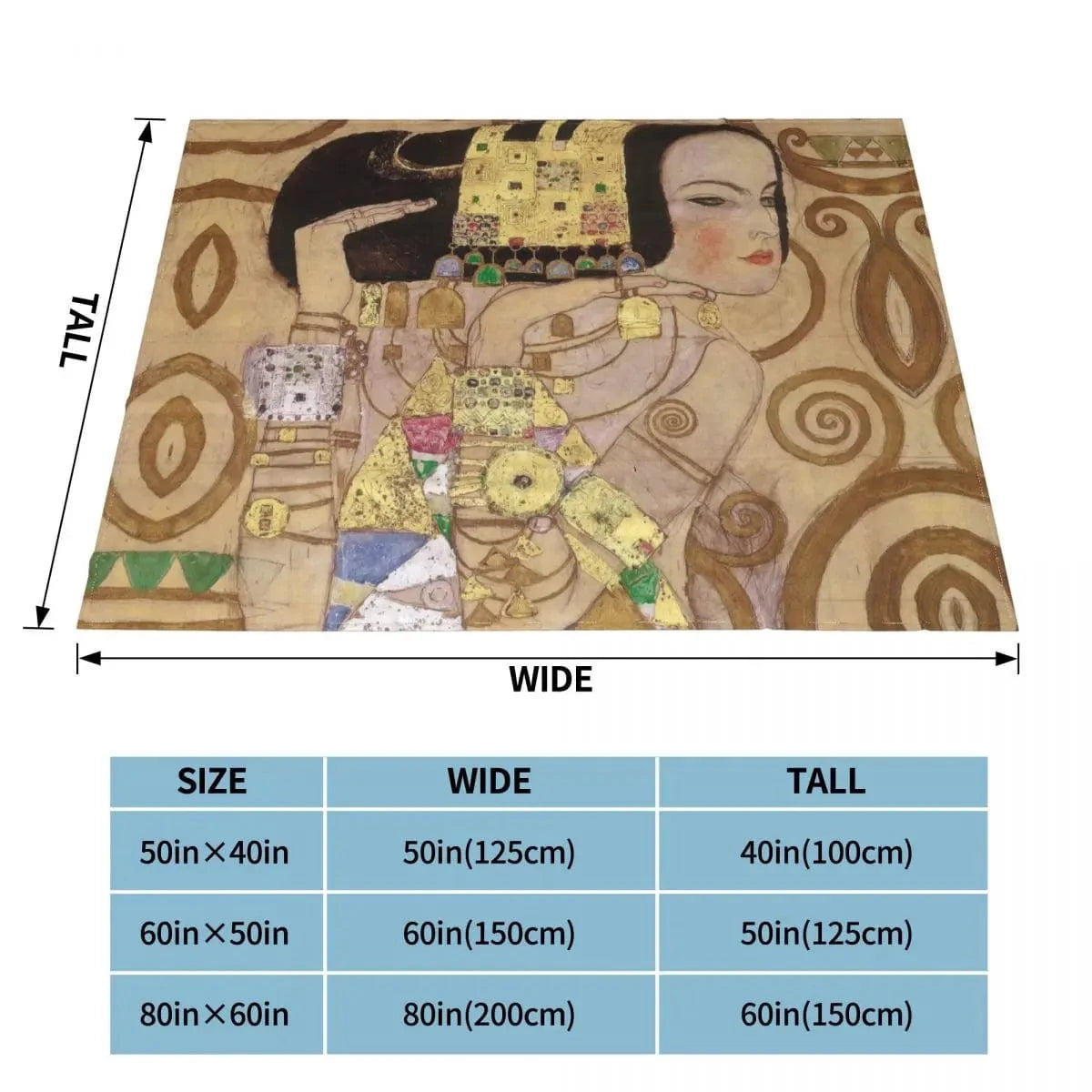 as the picture shows 14 / 75x100cm 30x40in plaid KLIMT
