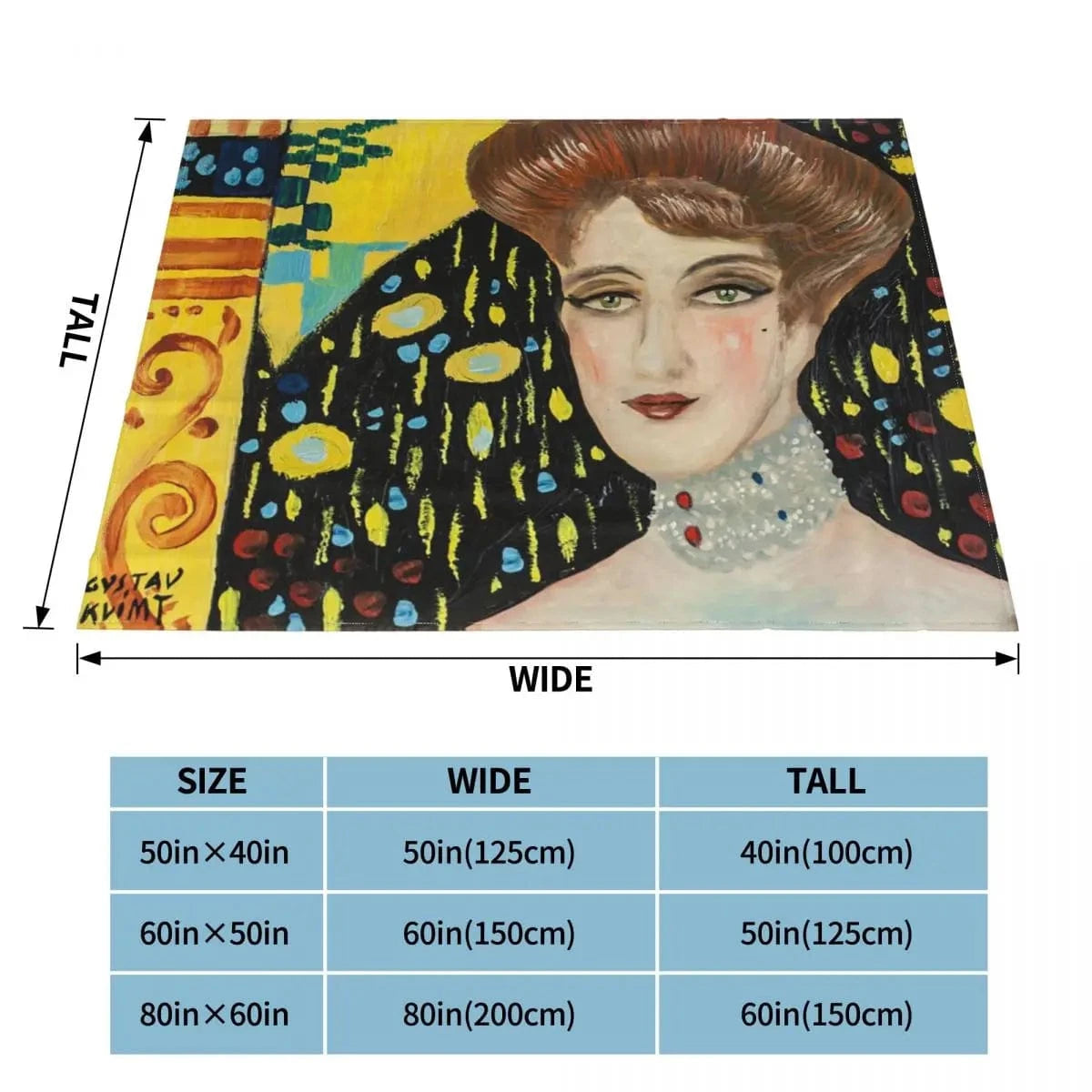 as the picture shows 3 / 200x150cm plaid KLIMT